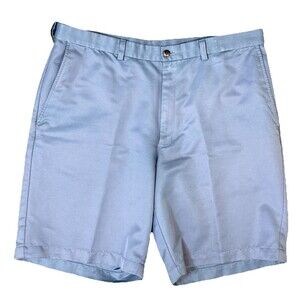 Haggar Chino Shorts Mens Size 38 Blue  Expandable Waist Golf Outdoors Casual